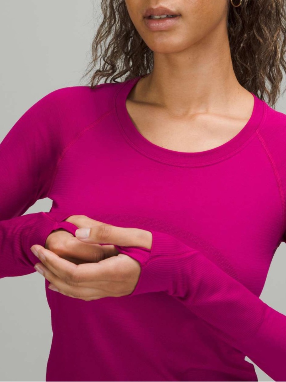 NWT- Lululemon Swiftly Tech Long Sleeve 2.0 - Ripened Raspberry - Picture 3 of 7